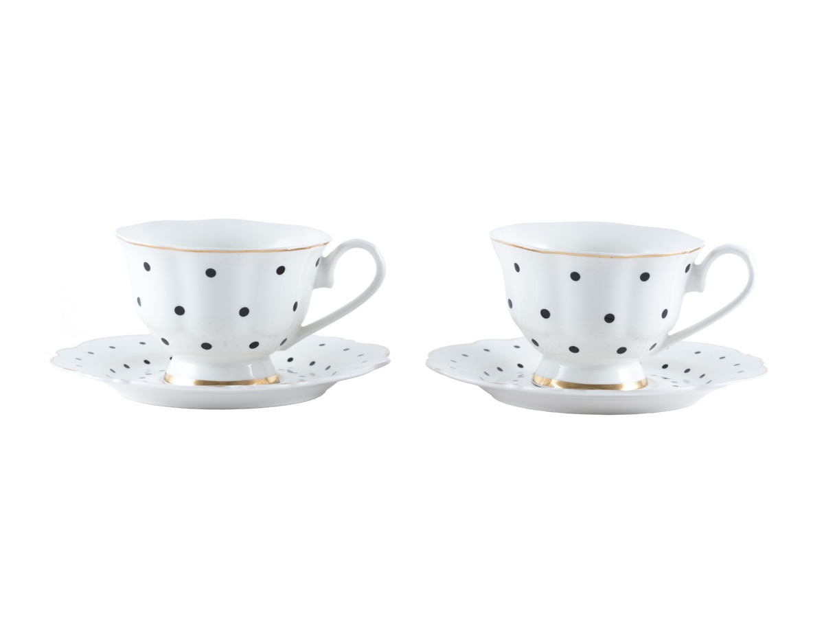 картинка 3876 GIPFEL Набор чайный MODERN на 2 персоны, 4 предмета (2 чашки, 2 блюдца). Материал: костяной фарфор от магазина Gipfel