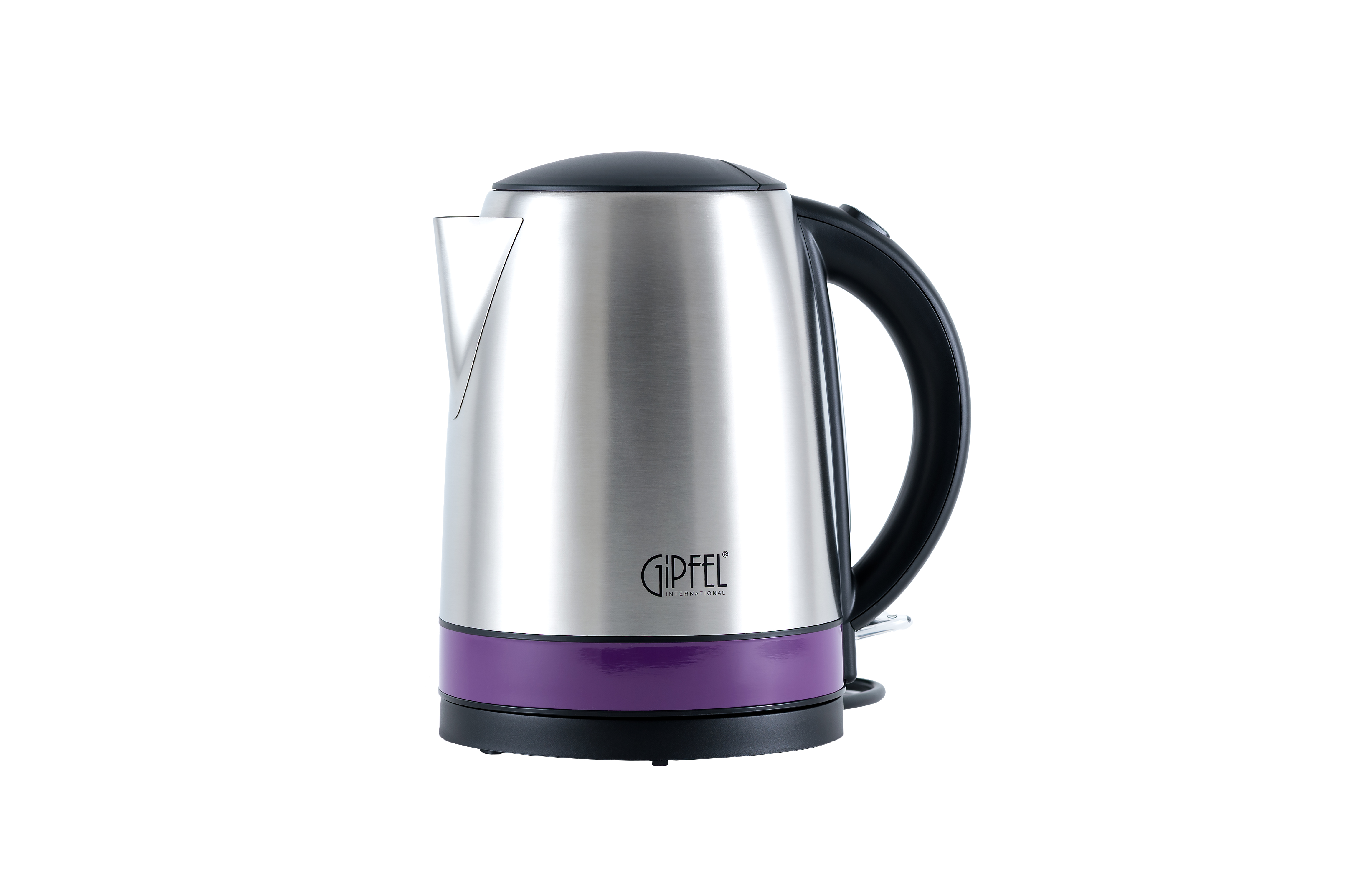 картинка 2007 GIPFEL Чайник электрический для кипячения воды, 1.7 Л. Материал: нерж сталь, пластик. Цвет ободка: фиолетовый. от магазина Gipfel