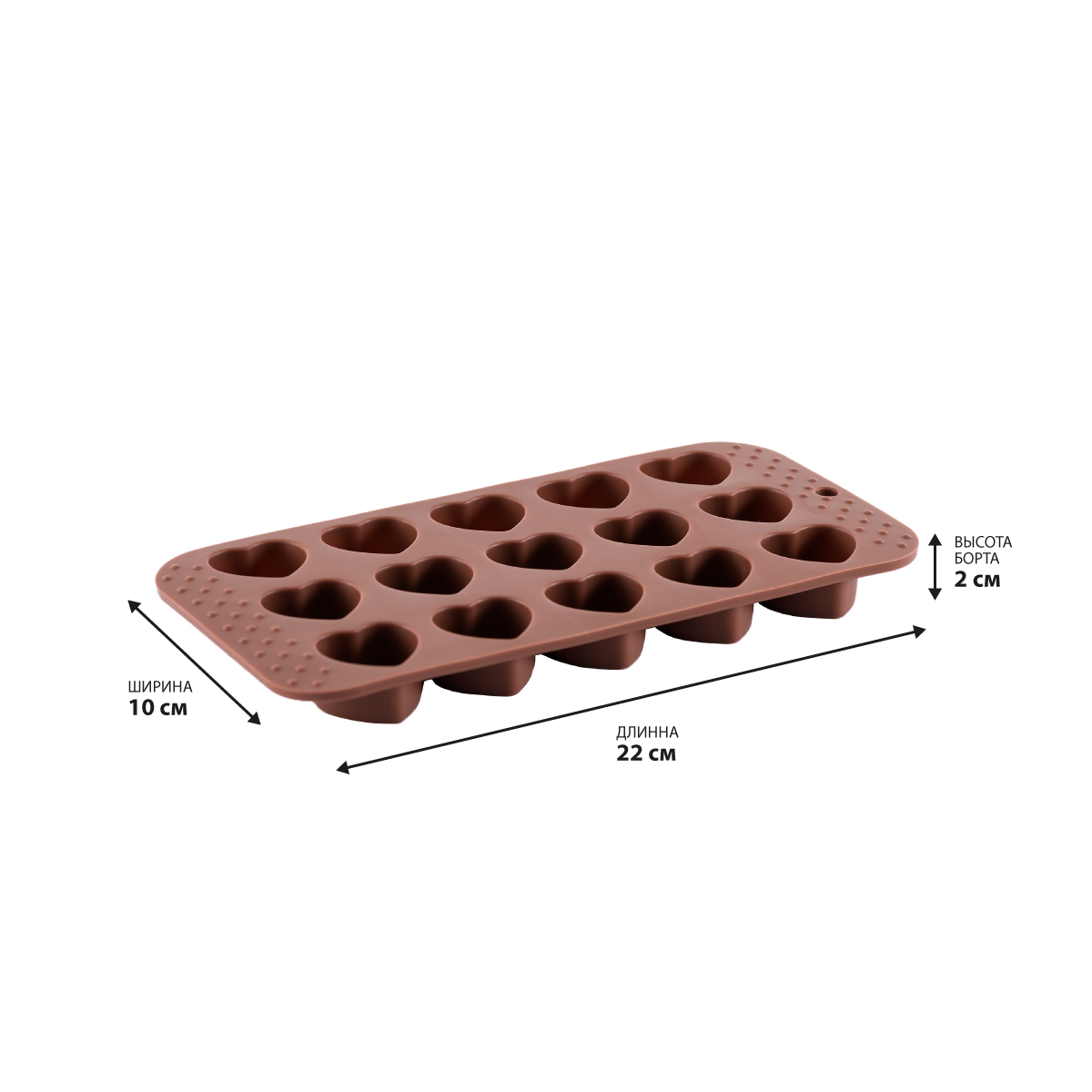 картинка 2133 GIPFEL Форма силиконовая для отливки шоколадных фигур, 21х10см. Цвет: коричневый от магазина Gipfel