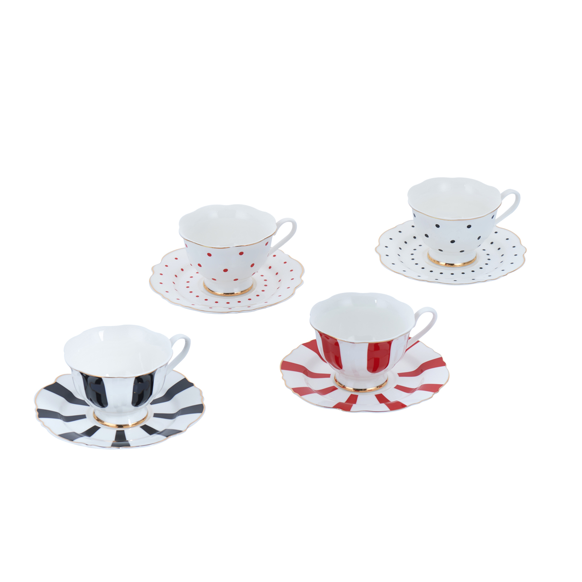 картинка 3874 GIPFEL Набор чайный MODERN на 4 персоны, 8 предметов (4 чашки, 4 блюдца). Материал: костяной фарфор от магазина Gipfel